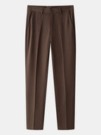 Striped Gradient Knitted Polo Shirt & Slim Fit Tapered Trousers