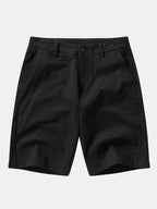 Texture Contrast Knitted V Neck Polo Shirt & Cotton Chino Shorts