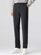 Textured Color Block Knit Polo & Slim Fit Tapered Trousers