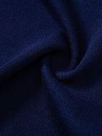 Textured Color Block Knit Polo & Slim Fit Tapered Trousers